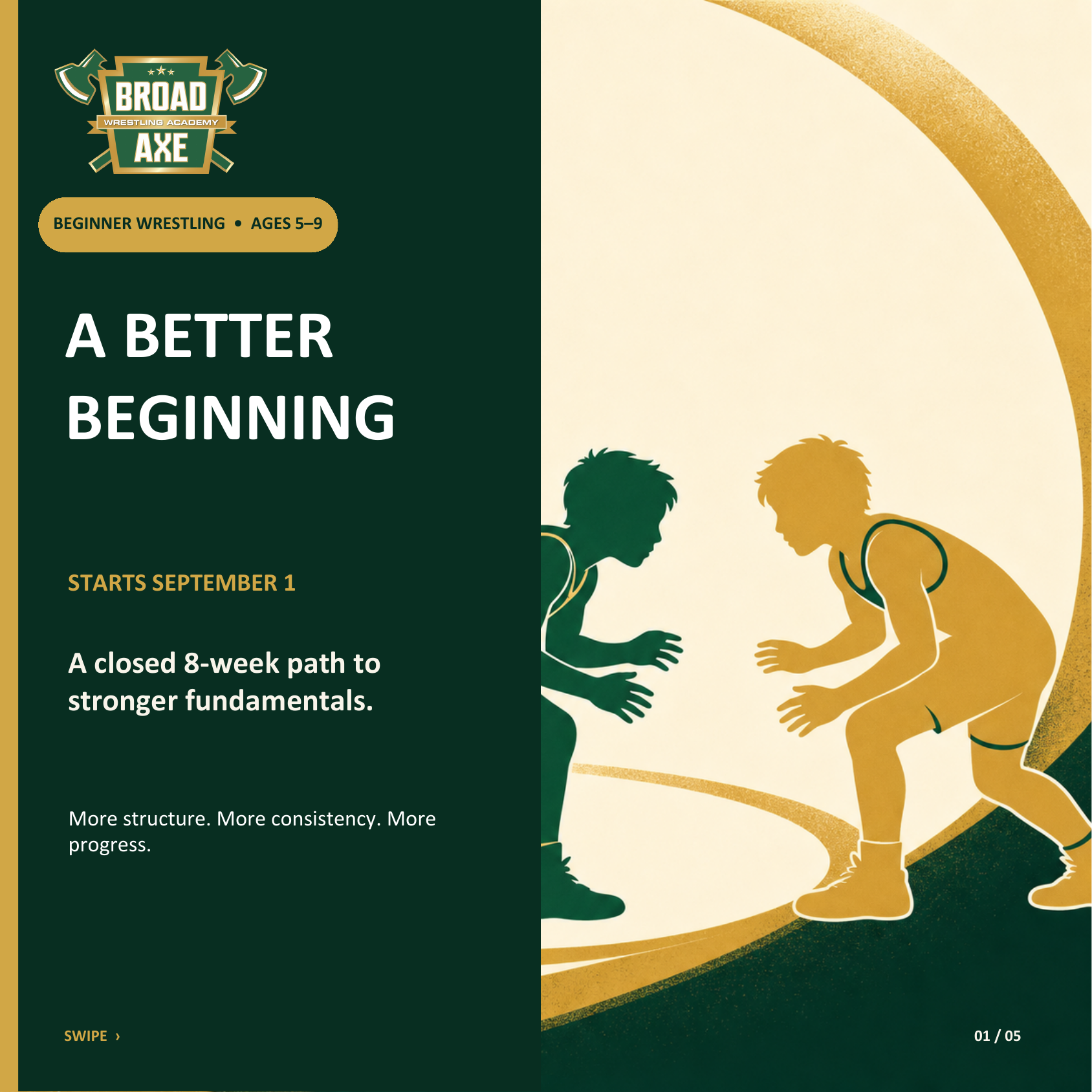 A Better Beginning — Beginner wrestling, ages 5–9
