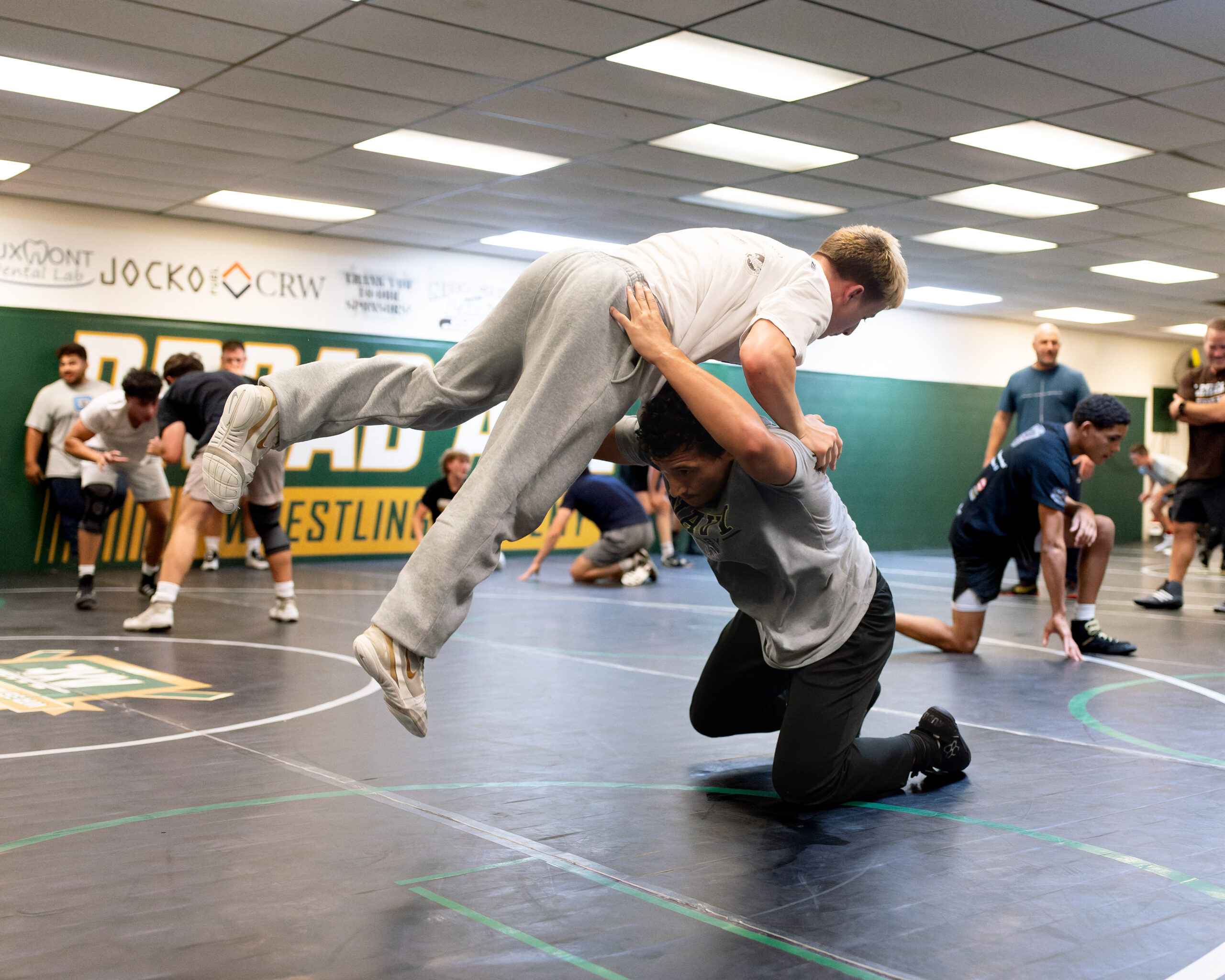 Broad Axe wrestling practice